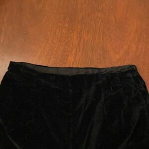 Black Velvet Cropped Pants